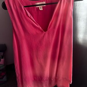 Cloth & Stone Vivid Pink Sleeveless Blouse